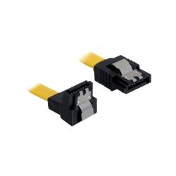 Delock Cable SATA - Kabel SATA - Serial ATA 150/300/600 - SATA (F) do SATA (F) - 20 cm - dolů zahnutý konektor, opatřený