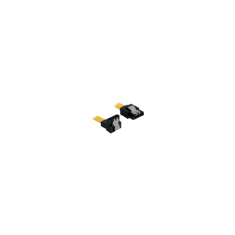 Delock Cable SATA - Kabel SATA - Serial ATA 150/300/600 - SATA (F) do SATA (F) - 20 cm - dolů zahnutý konektor, opatřený