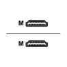Delock High Speed HDMI with Ethernet - Kabel HDMI s ethernetem - HDMI s piny (male) do HDMI s piny (male) - 2 m - 90° kon… 82994