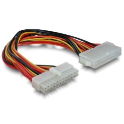 Delock - Prodlužovací šňůra - 24 pinů ATX (F) do 24 pinů ATX (M) - 22 cm