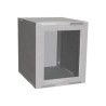 Solarix SENSA LITE SENSA-L-12U-56-11-G - Skříň - 600 mm, skleněné dveře - montáž na stěnu - světle šedá, RAL7035 - 12U - 19"
