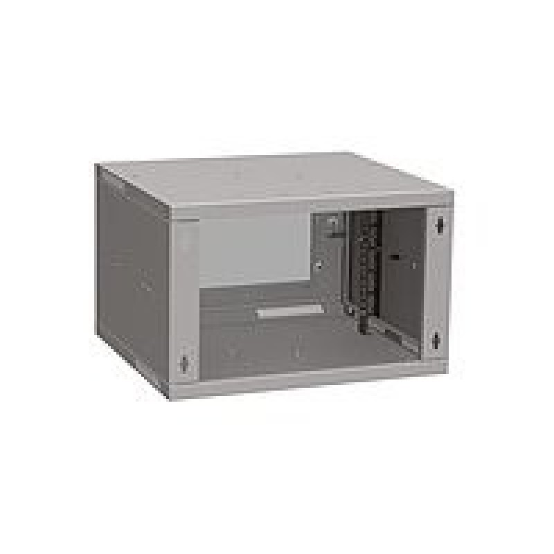 Solarix SENSA LITE SENSA-L-6U-545-11-G - Skříň - 450 mm, skleněné dveře - montáž na stěnu - šedá, RAL 7035 - 6U - 19"