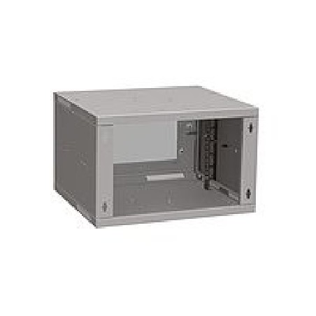 Solarix SENSA LITE SENSA-L-6U-545-11-G - Skříň - 450 mm, skleněné dveře - montáž na stěnu - šedá, RAL 7035 - 6U - 19"