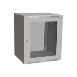 Solarix rozvaděč nástěnný skládaný SENSA LITE 12U 450mm, dveře sklo, RAL 7035