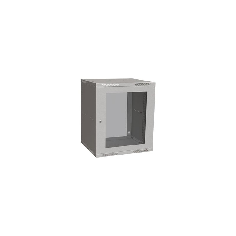 Solarix rozvaděč nástěnný skládaný SENSA LITE 12U 450mm, dveře sklo, RAL 7035