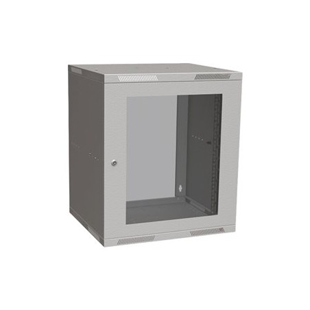 Solarix rozvaděč nástěnný skládaný SENSA LITE 12U 450mm, dveře sklo, RAL 7035