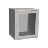 Solarix rozvaděč nástěnný skládaný SENSA LITE 12U 450mm, dveře sklo, RAL 7035