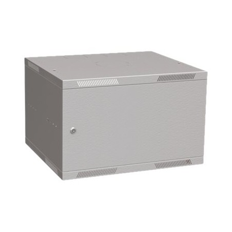 Solarix rozvaděč nástěnný skládaný SENSA LITE 6U 450mm, dveře plech, RAL 7035