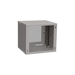 Solarix rozvaděč nástěnný skládaný SENSA LITE 9U 450mm, dveře sklo, RAL 7035