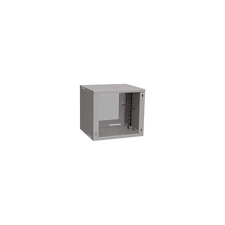 Solarix rozvaděč nástěnný skládaný SENSA LITE 9U 450mm, dveře sklo, RAL 7035