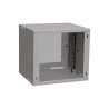 Solarix rozvaděč nástěnný skládaný SENSA LITE 9U 450mm, dveře sklo, RAL 7035