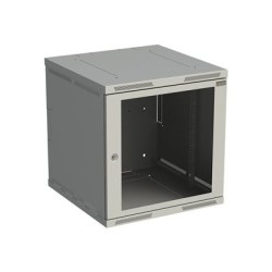 Solarix SENSA SENSA-12U-66-11-G - Skříň - 600 mm, skleněné dveře - montáž na stěnu - šedá, RAL 7035 - 12U - 19"