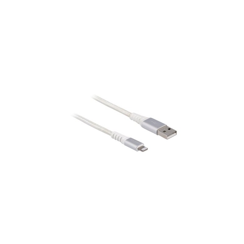 Delock - Kabel Lightning - USB s piny (male) do Lightning s piny (male) - 3 m - bílá - kulatý