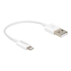 Delock - Kabel Lightning - USB s piny (male) do Lightning s piny (male) - 15 cm - bílá
