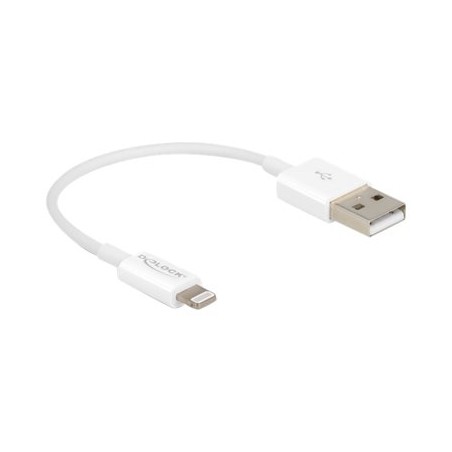 Delock - Kabel Lightning - USB s piny (male) do Lightning s piny (male) - 15 cm - bílá