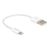 Delock - Kabel Lightning - USB s piny (male) do Lightning s piny (male) - 15 cm - bílá
