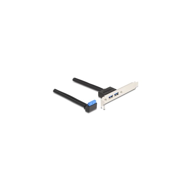 Delock - Kabel USB - 19pinový USB header (M) pravoúhlý do USB (F) - 50 cm - up to 5 Gbps data transfer rate - cerná