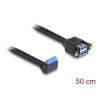 Delock - USB interní kabel - 19 pin USB 3.0 header (M) pravoúhlý do USB (F) - 50 cm - cerná
