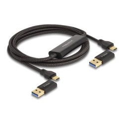 Delock - Sada kabelu USB-C - 24 pin USB-C (M) do 24 pin USB-C (M) - 2 m - up to 5 Gbps data transfer rate, pozlacené kontakty