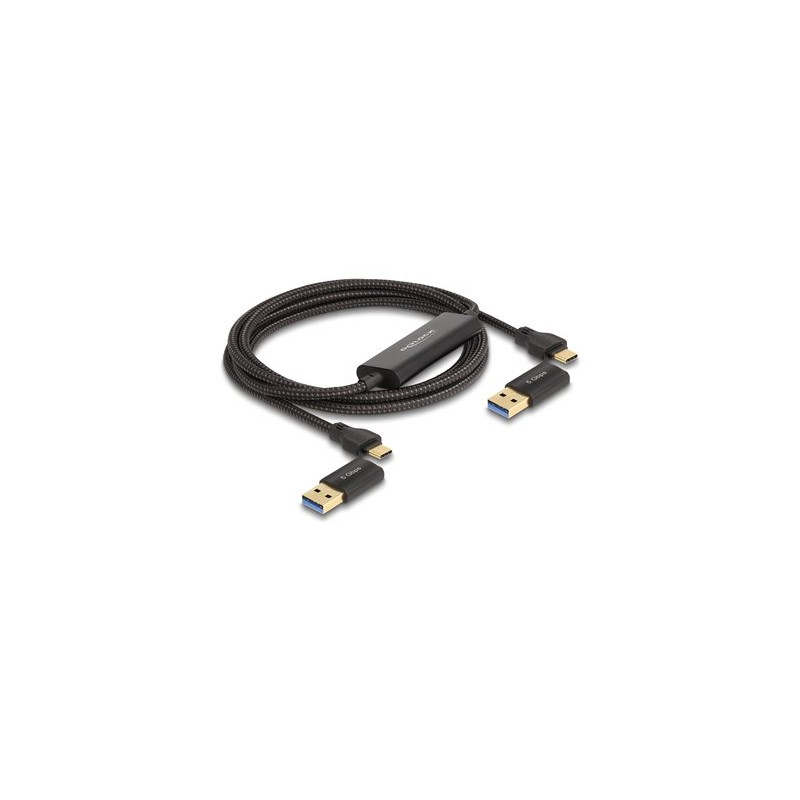 Delock - Sada kabelu USB-C - 24 pin USB-C (M) do 24 pin USB-C (M) - 2 m - up to 5 Gbps data transfer rate, pozlacené kontakty