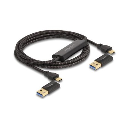 Delock - Sada kabelu USB-C - 24 pin USB-C (M) do 24 pin USB-C (M) - 2 m - up to 5 Gbps data transfer rate, pozlacené kontakty