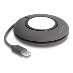 Delock - Napájecí kabel pro chytré hodinky - 24 pin USB-C s piny (male) magnetický - 1 m - šedá