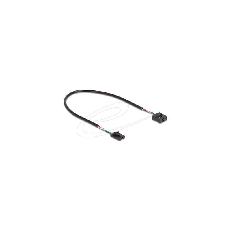 Delock - USB interní kabel - 4kolíkový header USB 2.0 (F) do USB záhlaví 10 pinu (F) - 30 cm - roztec 2,54 mm - cerná