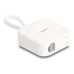 Delock - Napájecí kabel pro chytré hodinky - 24 pin USB-C s piny (male) magnetický - 12.5 cm - bílá