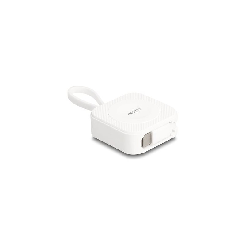 Delock - Napájecí kabel pro chytré hodinky - 24 pin USB-C s piny (male) magnetický - 12.5 cm - bílá