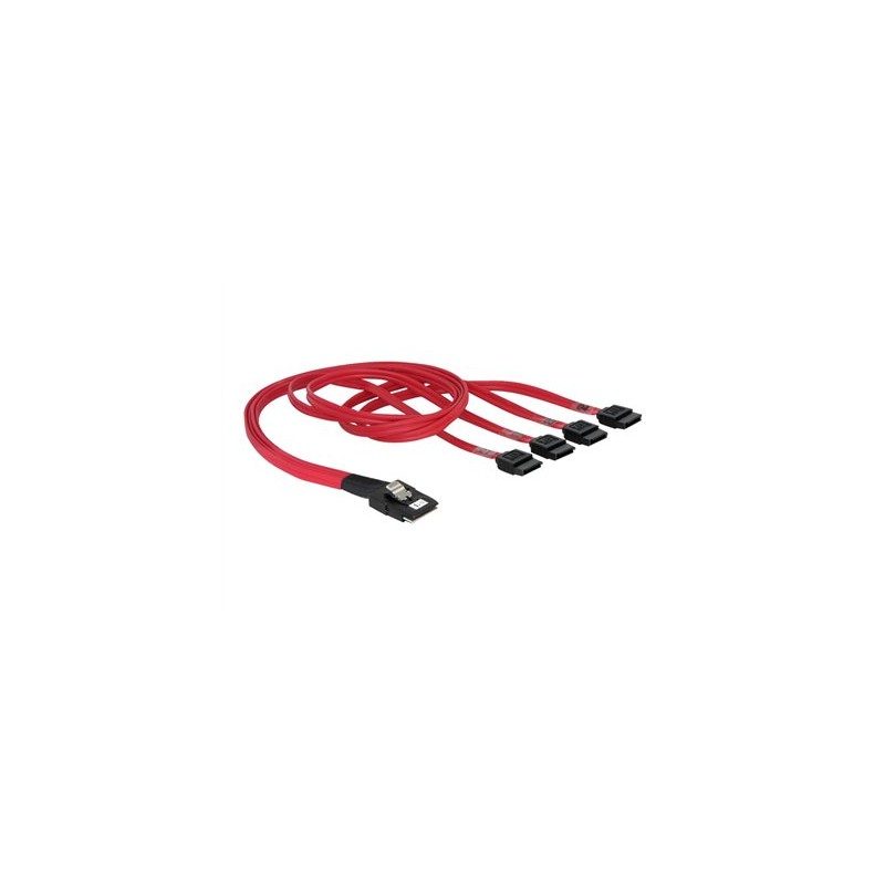 Delock - Kabel SATA/SAS - 4 linky - SATA (F) do 36 pinů 4i Mini MultiLane (M) - 50 cm