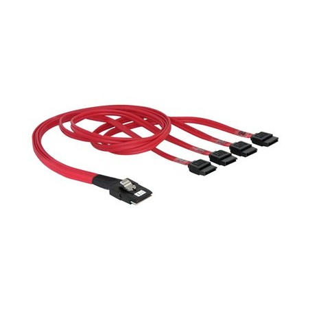 Delock - Kabel SATA/SAS - 4 linky - SATA (F) do 36 pinů 4i Mini MultiLane (M) - 50 cm