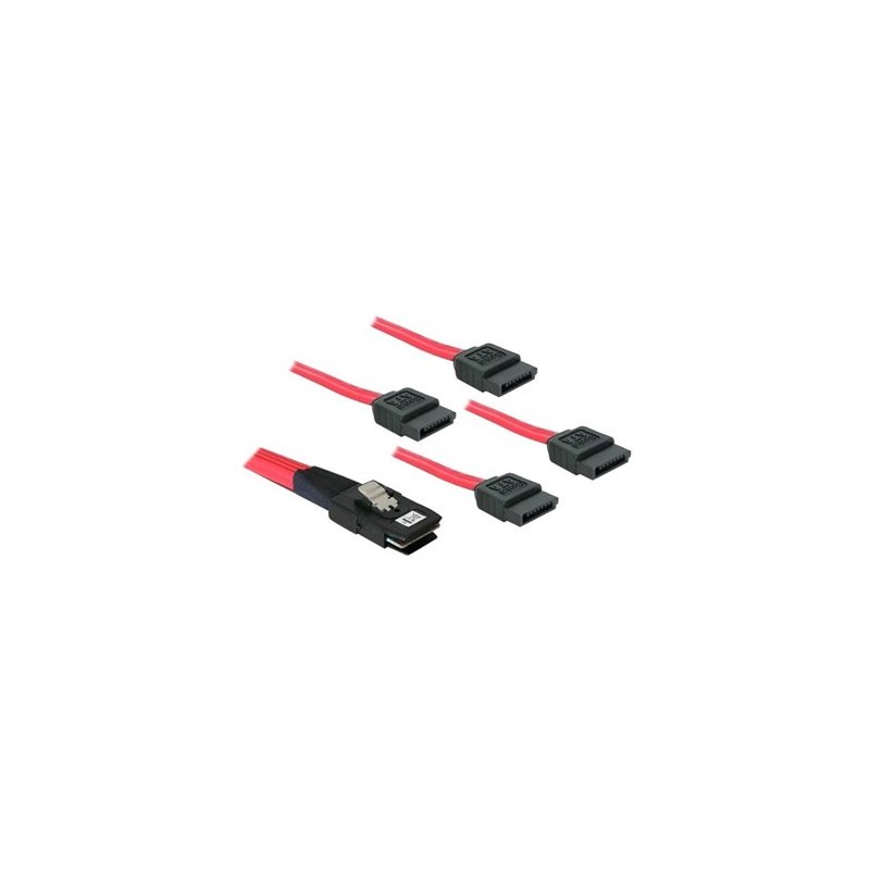 Delock - Kabel SATA/SAS - 36 pinů 4i Mini MultiLane (M) do SATA (M) - 1 m