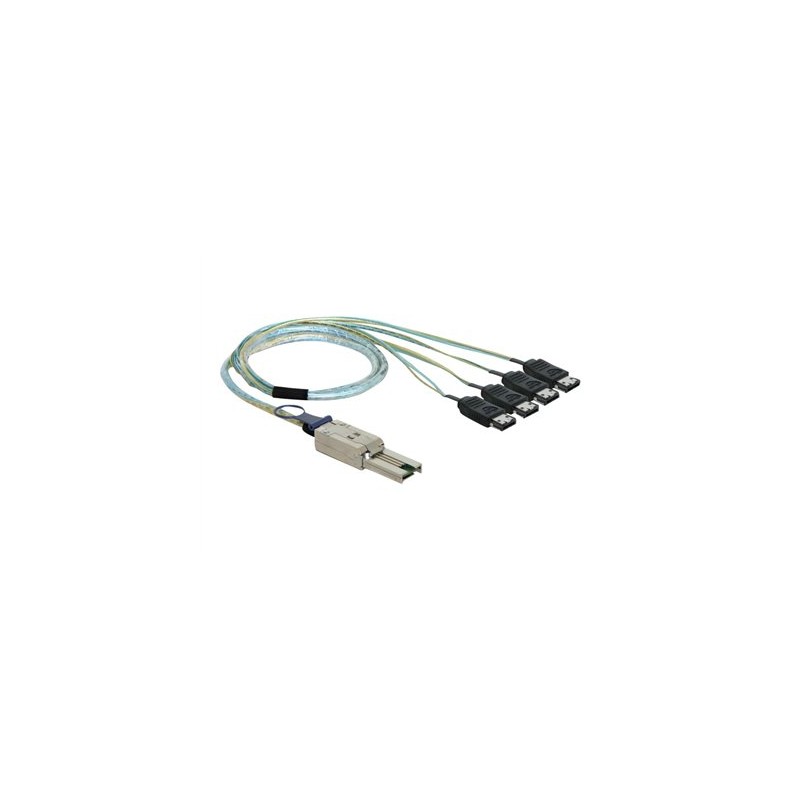 Delock - Kabel SATA/SAS - 4 linky - eSATA (F) do 26 pinů 4x Shielded Mini MultiLane SAS (SFF-8088) (M) - 1 m