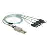 Delock - Kabel SATA/SAS - 4 linky - eSATA (F) do 26 pinů 4x Shielded Mini MultiLane SAS (SFF-8088) (M) - 1 m