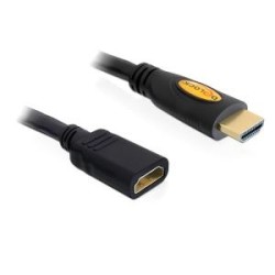 Delock High Speed HDMI with Ethernet - Prodlužovací kabel HDMI - HDMI s piny (male) do HDMI se zdířkami (female) - 5 m