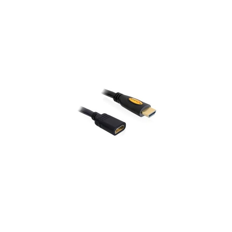Delock High Speed HDMI with Ethernet - Prodlužovací kabel HDMI s ethernetem - HDMI s piny (male) do HDMI se zdířkami (female)
