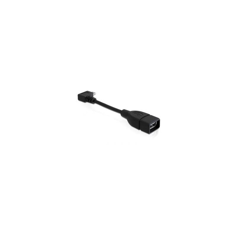 Delock - Kabel USB - USB (F) do Micro USB typ B (M) - USB 2.0 OTG - 11 cm - 90° konektor
