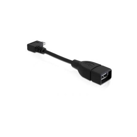 Delock - Kabel USB - USB (F) do Micro USB typ B (M) - USB 2.0 OTG - 11 cm - 90° konektor