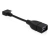 Delock - Kabel USB - USB (F) do Micro USB typ B (M) - USB 2.0 OTG - 11 cm - 90° konektor