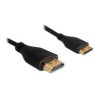 Delock High Speed HDMI with Ethernet - Kabel HDMI s ethernetem - HDMI s piny (male) do 19 pin mini HDMI Type C s piny (male)
