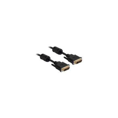 Delock - Kabel DVI - DVI-I (M) do DVI-I (M) - 3 m - křídlové šrouby - černá