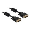 Delock - Kabel DVI - DVI-I (M) do DVI-I (M) - 3 m - křídlové šrouby - černá