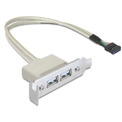 Delock Slot bracket - Kabel USB - USB (F) do hlavička USB 9 pinů (F) - USB 2.0 - 50 cm