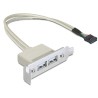 Delock Slot bracket - Kabel USB - USB (F) do hlavička USB 9 pinů (F) - USB 2.0 - 50 cm