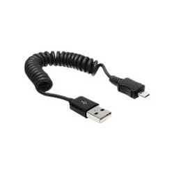 Delock - Kabel USB - USB (M) do Micro USB typ B (M) - 60 cm - svinutý - černá