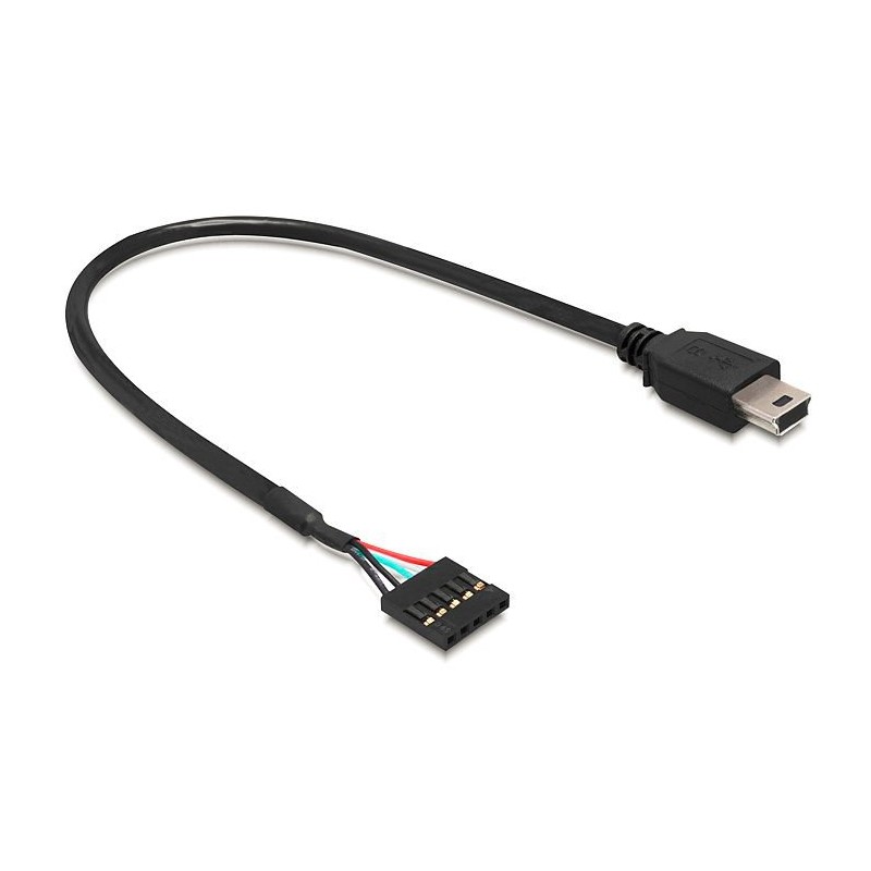 Delock USB 2.0 Pin Header - Adaptér z USB interní na externí - mini-USB typ B (M) do 5kolíkový konektor USB 2.0 (F) - 30 cm