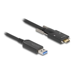 Delock - USB kabel - USB typ A (M) do 24 pin USB-C (M) šroubovací - USB 2.0 - 15 m - Active Optical Cable (AOC), USB 3.2 Gen 2
