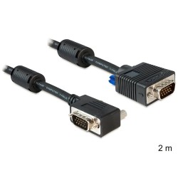 Delock - Kabel VGA - HD-15 (VGA) (M) do HD-15 (VGA) (M) - 2 m - 90° konektor