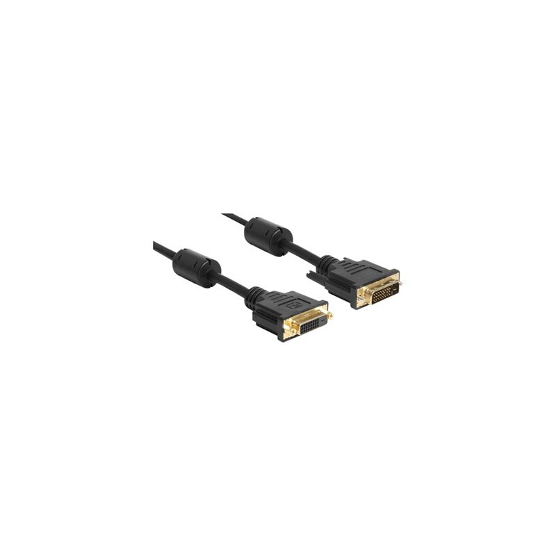 Delock - Kabel DVI - DVI-D (F) do DVI-D (M) - 5 m - černá