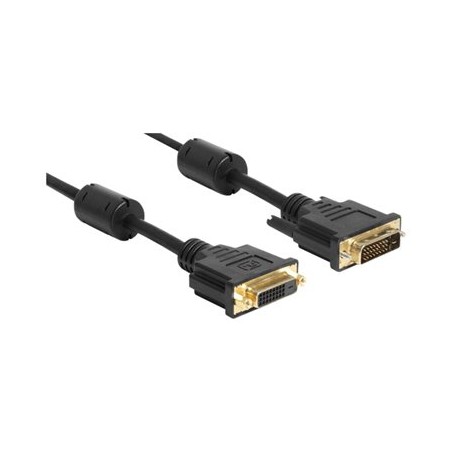 Delock - Kabel DVI - DVI-D (F) do DVI-D (M) - 5 m - černá